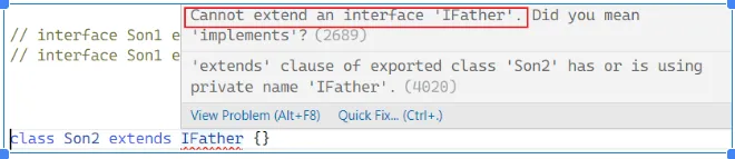 class extends interface 错误
